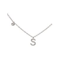 Vicenza - Piazzetta Palladio 2 - Necklace Crivelli Woman Lettere in Gold Diamante 0.09 Ct 234-3622-G LETTERA S - 234-3622-G LETTERA S